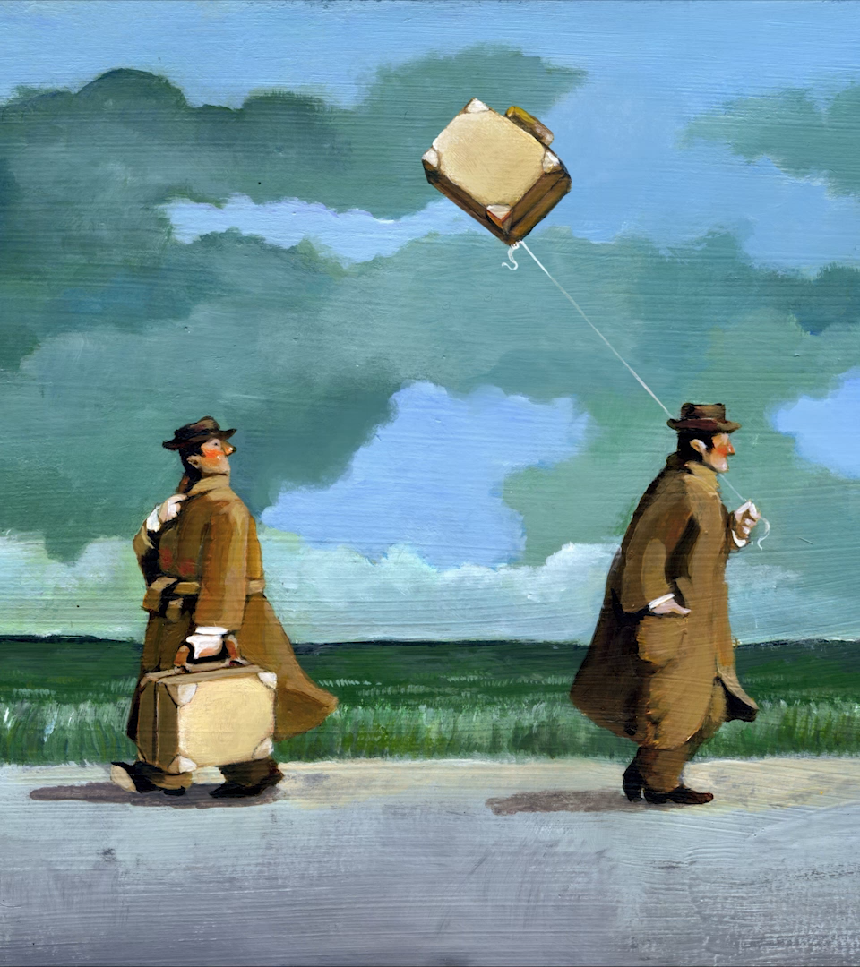 Two travelers on a journey